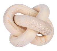 GUDAGUU Wood Knot Decor -Coffee Table Decor Shelf Decor Table Books Hand Carved Home Decoration Boho Country Rustic Modern Shabby Chic Style Decor,White & Black 3 Link Wooden Home Decor (Nature)