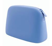 Gudahower Foldable Silicone Makeup Bag Large Capacity and Lightweight Toiletry Bag for Travel Waterproof Cosmetic Bag with Zipper for Women Girls, blue, 20cm*14cm*8cm, Foldable Makeup Bag Made By Soft