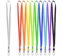 Gudalea 10 Pcs Landyard Neck Strap, Colorful Lanyards for Neck, Id Card Holder Lanyard, Office Lanyard, Nylon Neck Strap, for Work Badges Business Cards ID Cards