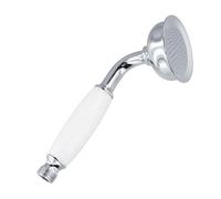 Gudalea Shower Head Traditional Victorian Style Brass Shower Head, Handheld Shower Sprayer with Ceramic Handle Chrome Polished Finish Classic Telephone Hand Shower for Bathroom
