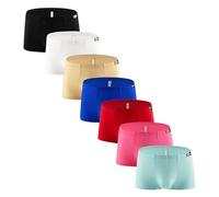 Gudan LSAMDIR Mens Silky Underwear Sexy Seamless Boxer Briefs, Multi Color, M