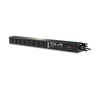 GUDE 8316-2 PDU, 8 x IEC C13, Black, 60 mm Height, 690 mm Width, 70 mm Depth