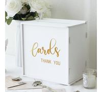 GUDELAK Wedding Card Box - PVC Gift Box White DIY Money Envelope for Reception, Party, Graduation, Baby Shower, Birthday Decorations