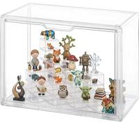 GUDEMAY Stackable Acrylic Display Case with Magnetic Closure & Pedestal