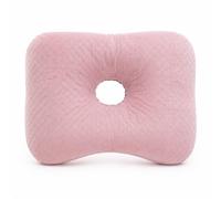 Gudessly 17 Inch Ear Piercing Pillow,Piercing Pillow with an Ear Hole for Ear Pain and Side Sleepers,Washable Velvet Fabric Side Sleeper Pillow (pink)