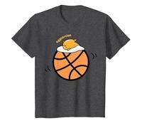Gudetama Basketball T-Shirt, Youth, Dark Heather Grey, X-Small