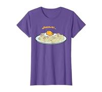 Gudetama Whatever Pasta Noodles T-Shirt, Women, Purple Heather, X-Small