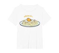 Gudetama Whatever Pasta Noodles T-Shirt, Women's Plus, White, 4X