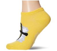 Gudetama Women's 5 Pack No Show Socks Casual, Yellow Dark Accents, M (Pack of 5)