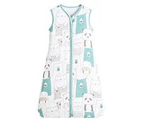 GudGmtoy Baby Sleeping Bag Hot Weather 0.5 Tog Cartoon Animal Design Cotton Baby Grow Bag Unisex Nursery Multi-Coloured Double Zip (12-18 Months)