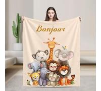 Gudina Personalised Baby Blankets,Kids Name Blanket for/Unique Lovely Design &Personalised Fleece Blanket,Great Gift for Birthday, Christmas, Thanksgiving.