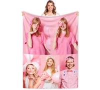 Gudina personalised blanket Custom Blanket with Photos Text.Custom Blanket with 1-9 Photo Collages.Flannel Blankets for Family Birthday Wedding Gift Fits Couch Sofa Bedroom Living Room-80cmX120cm
