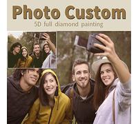 Gudina Personalised Diamond Painting, Diamond Art Custom Private Photo Full Drill 5D Diamond Painting Kits for Adults, DIY Personalised Gifts for Home Wall Decor, Square Diamond 30x40cm