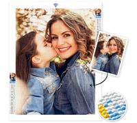 Gudina Personalised Diamond Painting, Personalised Diamond Art, Full Diamond Painting Kit,Personalize Your Own Photos, DIY Full Diamond Pictures Personalized Gifts Home Decoration-30x30cm