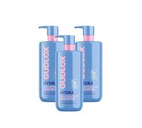 Gudlox Hydra Hyaluronic Acid Shampoo, Hydration Boost For Dry, Dehydrated Hair 3 x 400ml Trio Pack