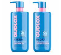 Gudlox Hydra Hyaluronic Acid Sulphate-Free Moisturising Shampoo & Conditioner Set - Daily Hydration for Dry, Dehydrated Hair (2 x 400ml)