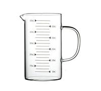 GuDoQi 17 Oz Borosilicate Glass Measuring Cup, 1 Piece, 500 ml, Thick Wall, Ergonomic Handle, Clear Measurements, Oven and Freezer Safe
