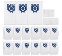 Gudotra 15 Pcs Vacuum Cleaner Bags for GN Series Classic C1 Compact C1 C2 Classic C1 C3 S2 S3 S4 S5 S6 S7 S8 Dust Bag with 2 Microfibre Filters (Blue)
