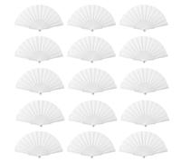 Gudotra 50 Pcs White Wedding Fans Plastic Fans for Wedding Bag Wedding Fan (50pcs Style 3)