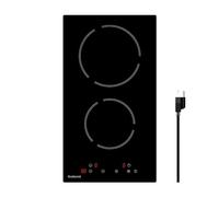 Gudsunal - 12" 120V Electric Cooktop with Plug, Touch Control