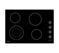 Gudsunal 30 Inch Electric Cooktop 4 Burners,3000 Watt Dual-Ring Burner for Quick Boil,Shatterproof Glass, Knob Switch, 9 Heating Level, Drop-in Electric Stove Top