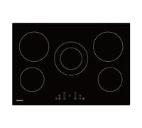 Gudsunal 30 Inch Electric Cooktop 5 Burners,3000 Watt Dual-Ring Burner for Quick Boil,Shatterproof Glass, Keep Warm Setting, 9 Heating Level,9000W, Drop-in Electric Stove Top