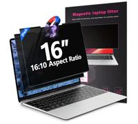 GUDTEKE 2Pack Magnetic 16 Inch Laptop Privacy Screen 16:10 Aspect Ratio, Removable Anti-Blue/Glare Protector Film, Anti Spy Desktop Security Private Filter 16in