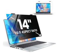 GUDTEKE Laptop Privacy Screen 14 inch, 9H Hanging Privacy Screen for Laptop for 16:9, Acrylic HD Eye Protection Anti Glare Blue Light Laptop Screen Privacy Filter