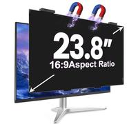 GUDTEKE Magnetic 23.8 Inch Privacy Screen for Computer Monitor 16:9 Aspect Ratio, Hanging Removable Anti-Blue/Glare Protector Film, Anti Spy Desktop Security Private Filter 23.8in