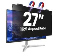 GUDTEKE Magnetic 27 Inch Privacy Screen for Computer Monitor 16:9 Aspect Ratio, Hanging Removable Anti-Blue/Glare Protector Film, Anti Spy Desktop Security Private Filter 27in