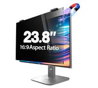GUDTEKE Magnetic Computer Privacy Screen 23.8 inch, Hanging Privacy Screen for Computer Monitor for 16:9 Frameless Monitor, Acrylic Eye Protection Anti Glare Blue Light Computer Screen Privacy Filter