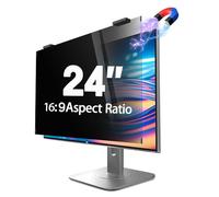 GUDTEKE Magnetic Computer Privacy Screen 24 inch, 9H Hanging Privacy Screen for Computer Monitor for 16:9 Monitor, Acrylic HD Eye Protection Anti Glare Blue Light Filter