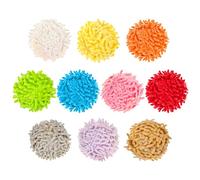 guduling 10 Pcs Fuzzy Balls for Cats,Multi-Colored Soft Pom Pom Balls for Cats,Cat Fuzzy Ball with Bell,for Feline's Body and Brain Workout and Indoor Kitten