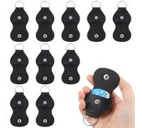 guduling 10 Pcs Guitar Pick Keychain,Leather Guitar Pick Holder Keychain,Coin Quarter Holder Keychains,Waterproof and Scratchproof Coin Protector for Commemorative Coins,Collectible Display and Daily