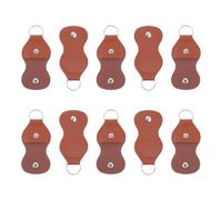 guduling 10 Pcs Guitar Pick Keychain, Leather Guitar Pick Holder Keychain,Coin Quarter Holder Keychains,Waterproof and Scratchproof Coin Protector for Commemorative Coins
