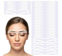 Guduling 100 Pairs Reusable Eyebrow Stencil,Eyebrow Stencils for Beginners,Adhesive Eyebrows Stencils for Women,3 Shapes Eyebrows Tape Strips Gentle Adhesive No-Residue Guides for Women