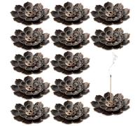 Guduling 12-Pack Stick Lncense Holder,Incense Sticks Holders,Incent Holder for Sticks,Dual Use for Stick & Cones with Built-In Ash Tray,Zen Home Decor for Yoga,Meditation & Spa
