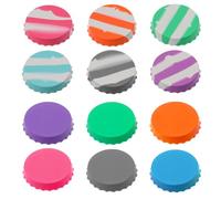 Guduling 12 Pcs Silicone Soda Lid,Can Lids for Fizzy Drinks,Can Covers for Soda,Pop Cans Covers,Reusable Bottles Caps for Drinks of 2.1 IN for Opened Drink,Spill-Proof Dust-Proof(12 Colorful)