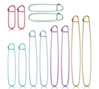 Guduling 12 Pcs Stitch Holders for Knitting,Knitting Stitch Holders,Colorful Zinc Alloy Yarn Crochet Holder,Crochet Accessories Set for DIY Blankets,Scarves,Sweaters,and More