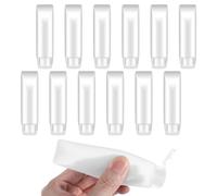 guduling 12 Pcs Travel Bottle,30 ml Clear Plastic Empty Squeeze Bottle,Transparent Refillable Clear Travel Bottles for Toiletries,Leak Proof Small Squeeze Bottles for Toiletries,Makeup,Shampoo
