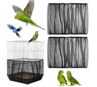 guduling 2-Pack Seed Catcher for Bird Cage,Adjustable Bird Cage Seed Catcher, Birds Cages Seeds Catchers for Round & Square Large Cages, Fits Parakeets, Cockatiels & More