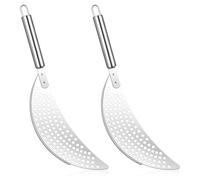 Guduling 2 Pcs Hand Held Pot Strainer,Pan Strainer,Stainless Steel Strainers for Pot,with Handle, for Universal Stovetop Drain Insert,for Boiling Pasta, Blanching Veggies, Frying & Home Canning Prep