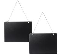 Guduling 2 Pcs Hanging Chalk Board,Wooden Hanging Chalkboard Sign, with Jute String, Reusable Message Display for Wedding, Kitchen, Home & Party Decor