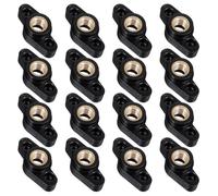 guduling 20pcs M6 Wing Nut, Through Hole T Knobs Hand Screw Nut, 1/4-20 Knob, Plastic 1/4-20 Wing Nuts, 1/4 20 Knob for T Track Accessories, Feather Boards, Woodworking Jigs and Fixture Black