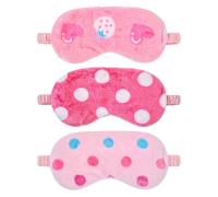Guduling 3 Pcs Sleep Mask for Girls,3 Styles Girls Sleep Mask,Cute Girl Eye Masks for Sleeping for Bedtime Routine, Travel Naps, Light Blocking & Sensitive Sleepers Ages