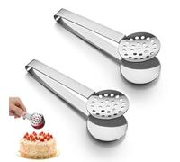Guduling 3 Pcs Teabag Squeezer Tool,Stainless Steel Tea Bag Squeezer,Round Teas Bags Squeezers - 6inch Teas Bags Strainer Clips or Sugar Ice Cube for Kitchen Bar Tools(Silver)