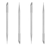 Guduling 4 PCS Metal Cuticle Pusher,Cuticle Remover Tool,Nail Cleaning Cuticles Stick,Stainless Steel Nail Cuticles Pusher Nails Polish Remover Tool for Professional Manicure Pedicure