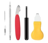 guduling 4 Pcs Watch Battery Replacement Kit,Watch Back Removal Tool,Watches Back Opener Tool for Mobile Phone Tablet Repair Replacement Accessories Watchmaker Adjustment