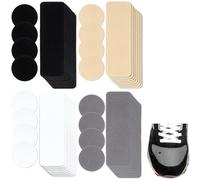 guduling 48pcs Shoe Patches for Holes, Self-Adhesive Trainer Heel Repair Patch, Heel Repair Hole, Square And Round, For Sneakers Tennis Shoes High Heels, Four Colors