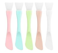 Guduling 5 Pcs Silicone Facial Mask Applicator,Face Mask Brush Applicator,Reusable Double-End Face Masks Brush Washable Beauty Spatula Tools for Clay, Cream, Gel, And Mud Facial Masks